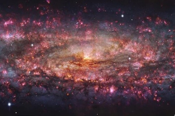 VLT 망원경이 조각가 은하 Caldwell 65에서 별 탄생 현장을 생생히 담아 천문학계 주목을 받고 있다.  | image© ESO/E. Congiu et al.