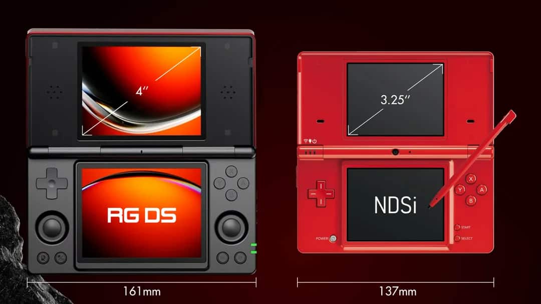 앤버닉 RG DS 듀얼 스크린 게임기 출시 임박. | image© r/SBCGaming / Qinki001