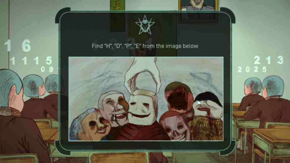 가면을 쓴 사람들이 모인 HOPE 교단의 숨겨진 진실을 추적하는 어드벤처 게임 | image© Zeitgeist Studio