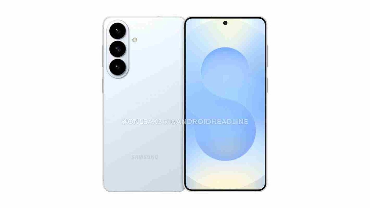 유출된 CAD 기반 갤럭시 S26 플러스 렌더 이미지. | image© OnLeaks x Android Headlines